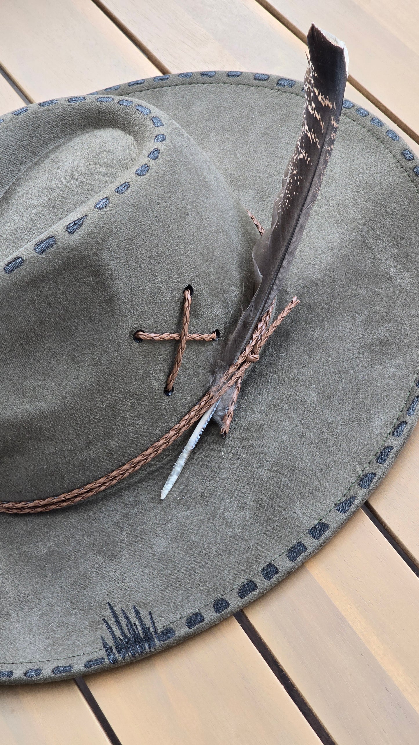 Evergreen Feather Fedora