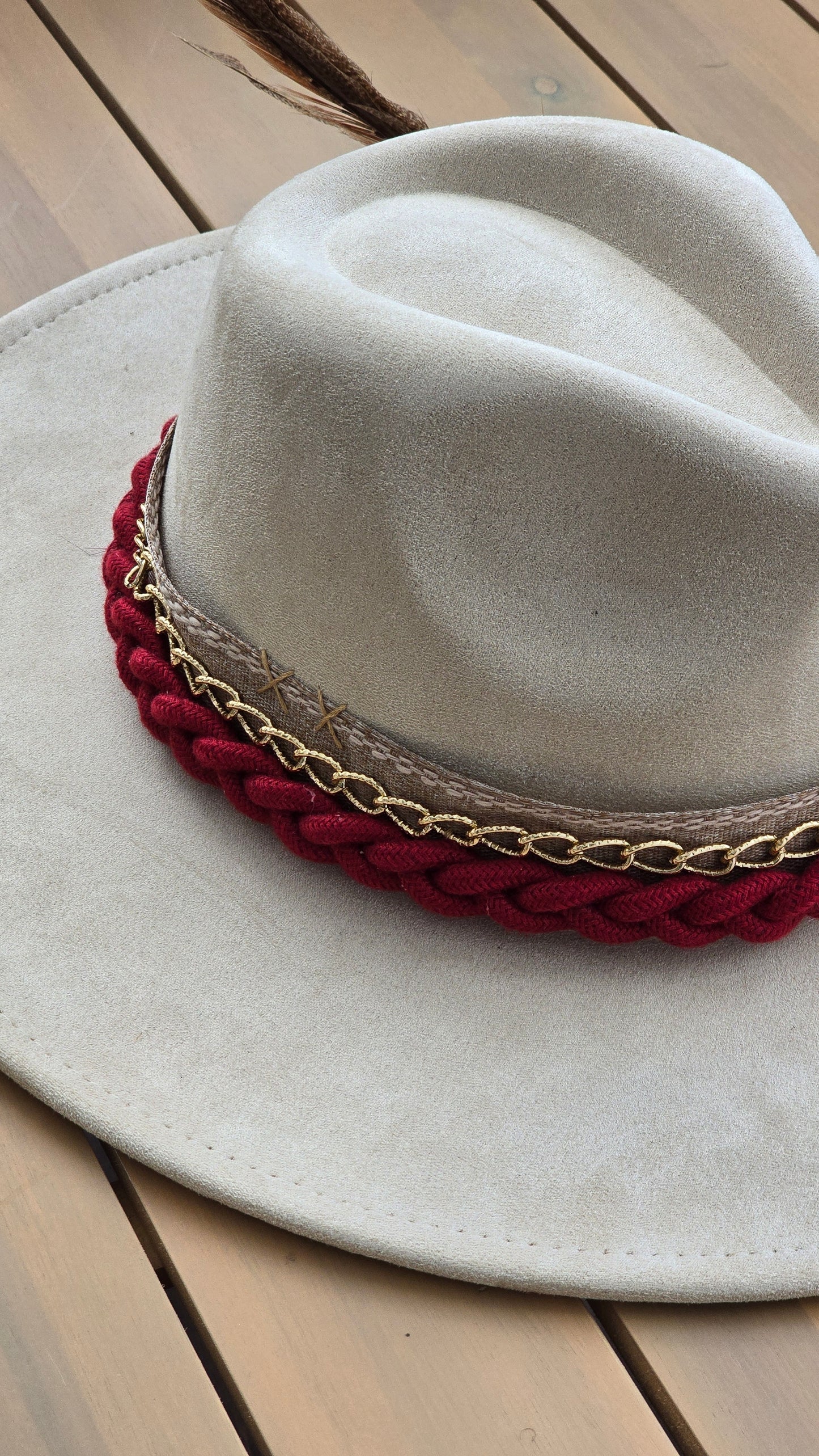 Crimson Luxe Fedora