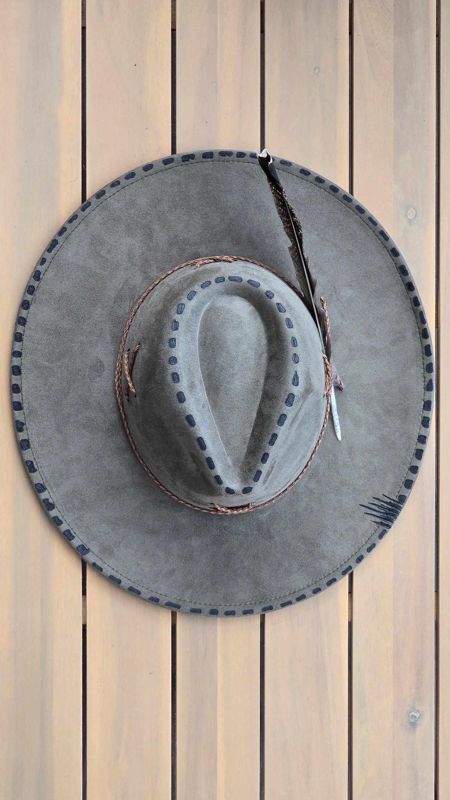 Evergreen Feather Fedora