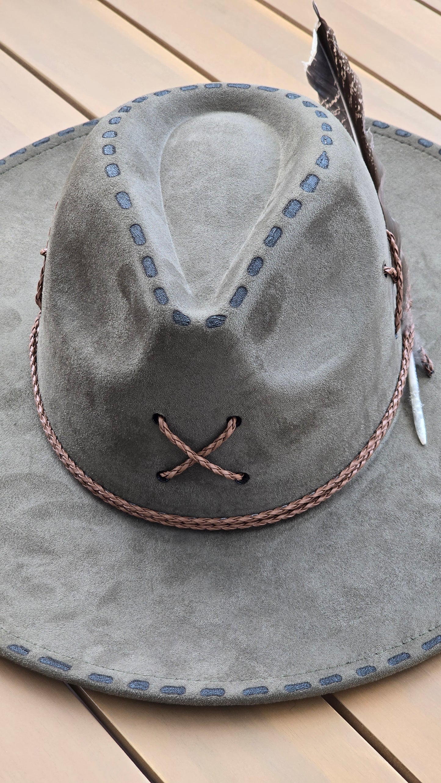 Evergreen Feather Fedora