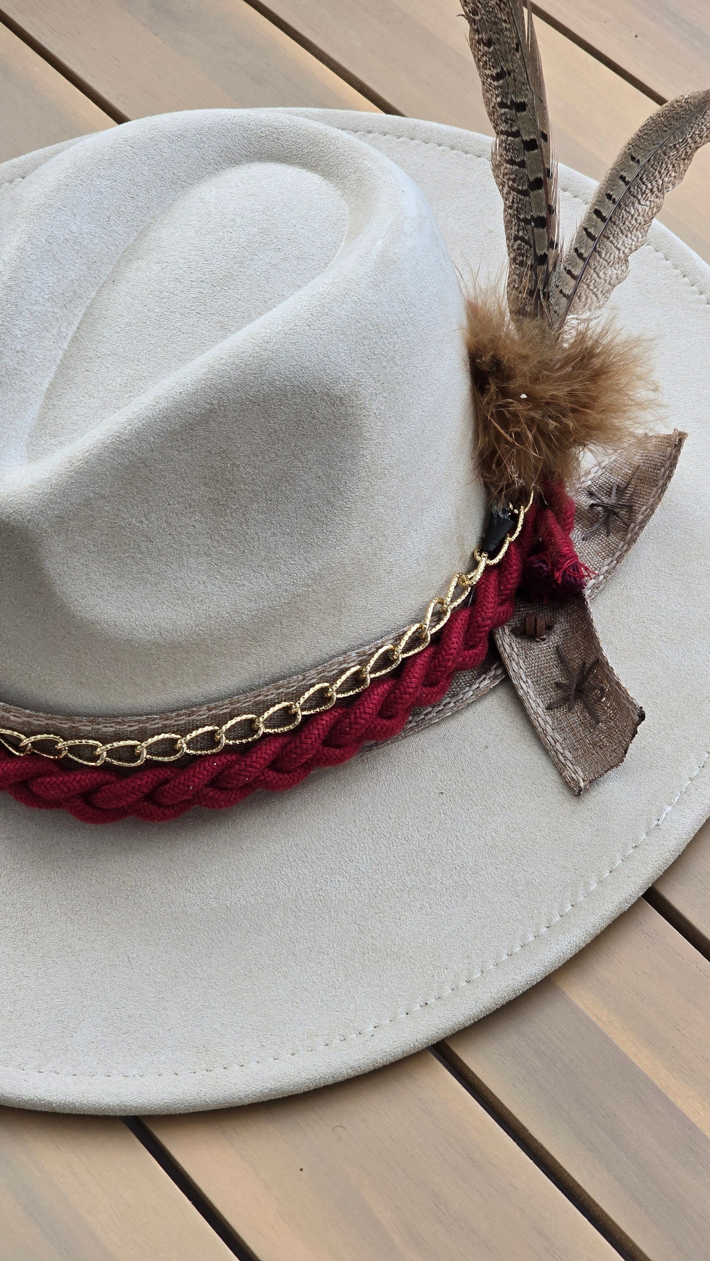 Crimson Luxe Fedora